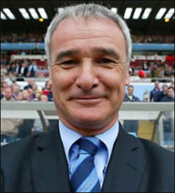 Claudio Ranieri, contento della sconfitta dell'Inter con la Juve